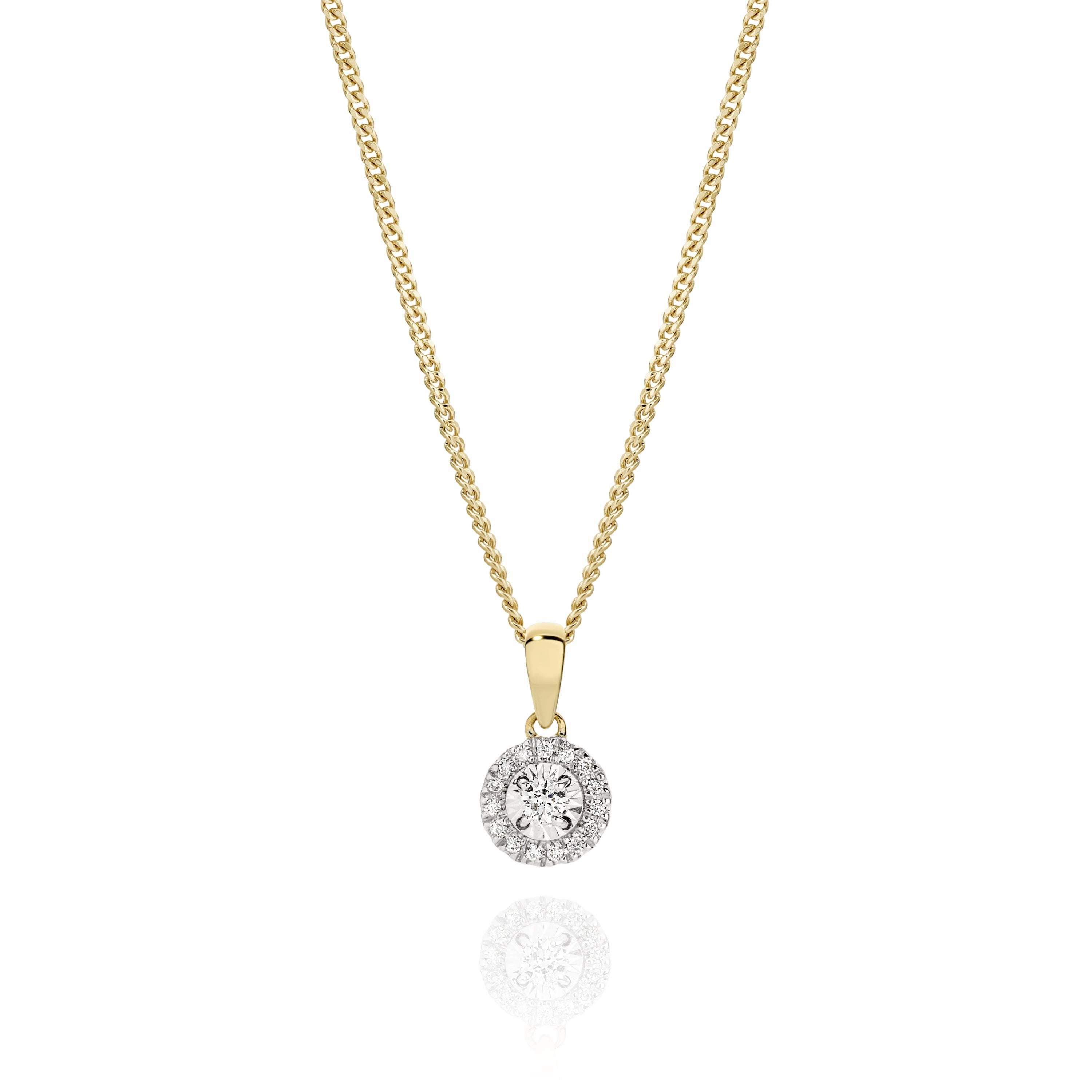 9ct 0.11ct diamond pendant