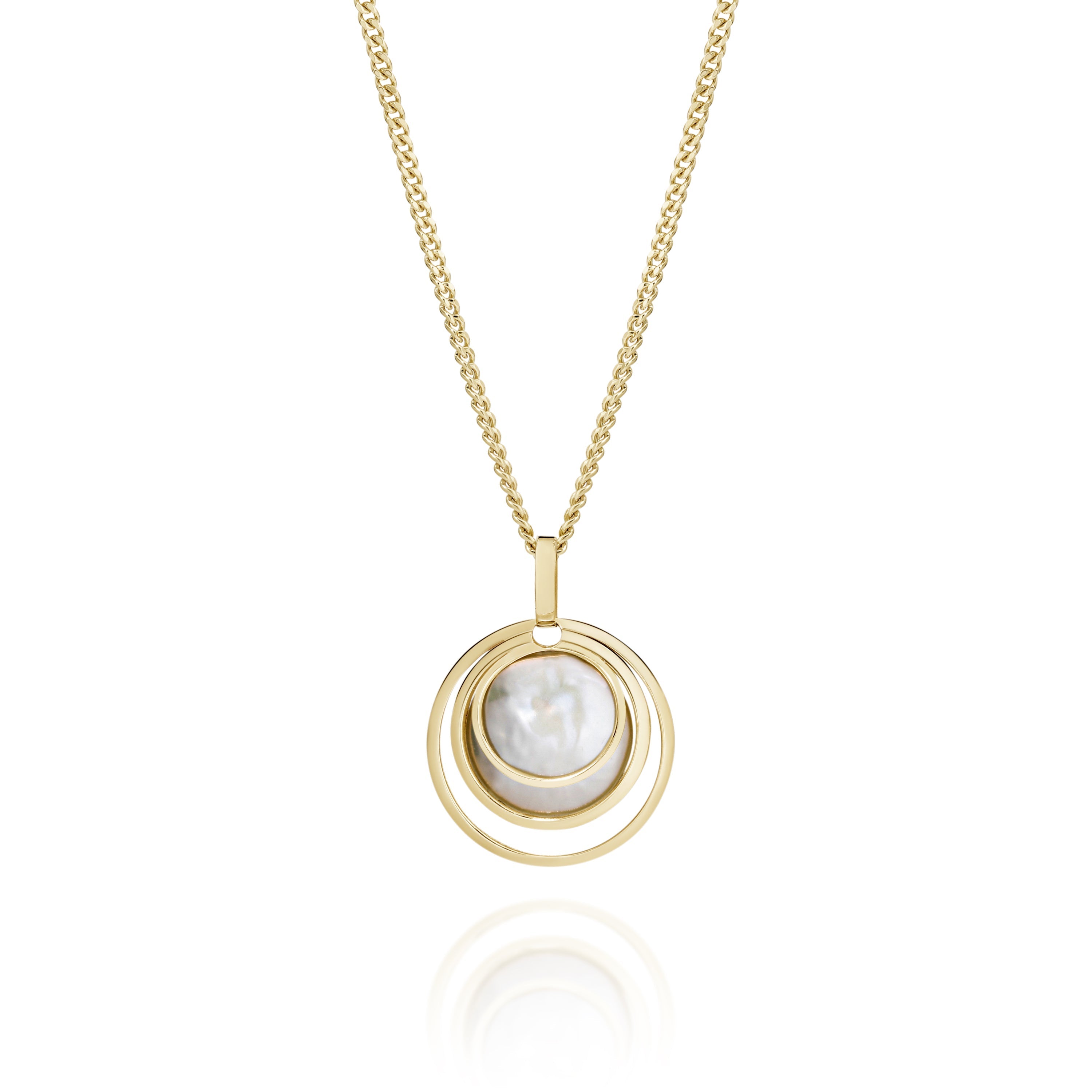 9ct gold freshwater pearl pendant