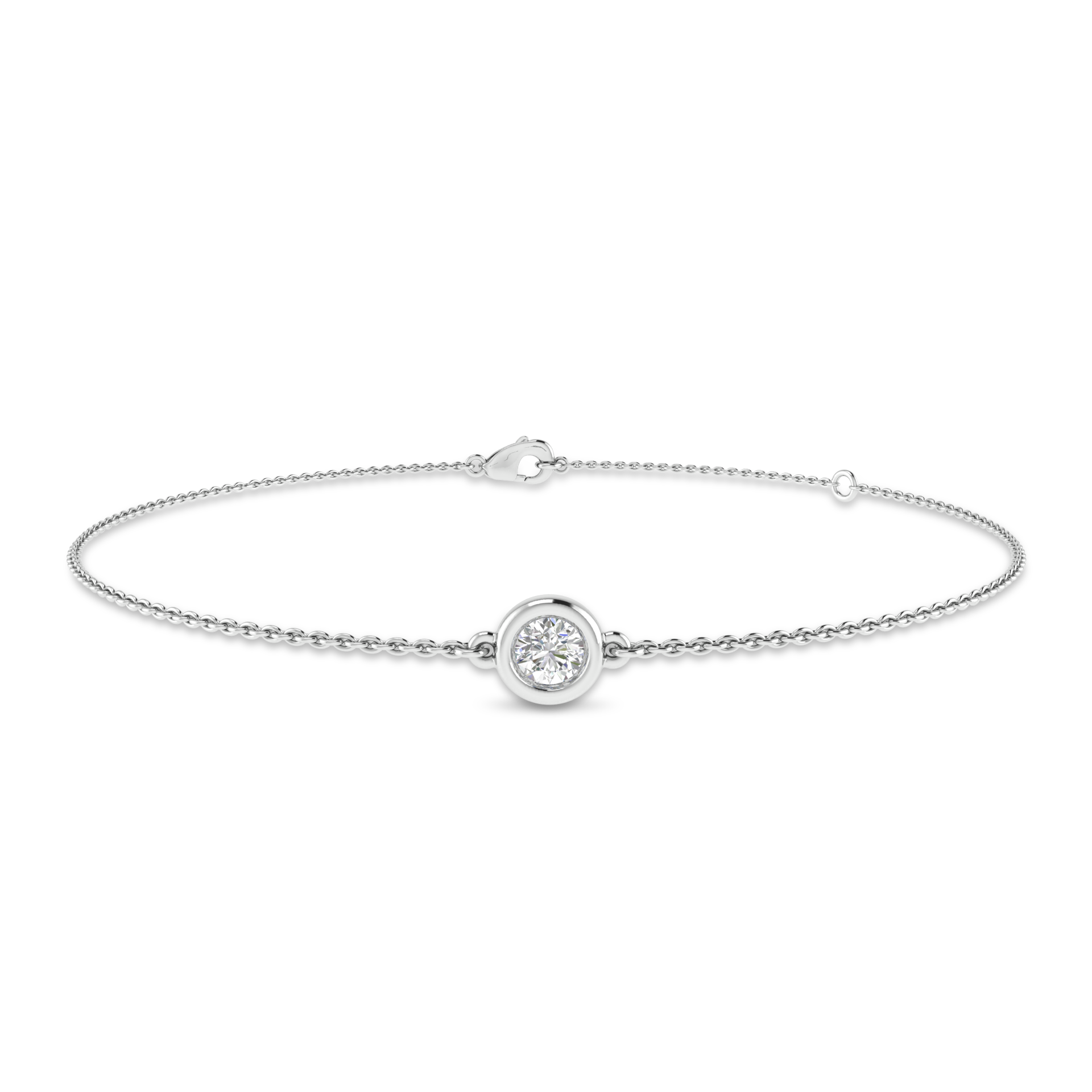 9ct White Gold 0.15ct+ Diamond Bracelet