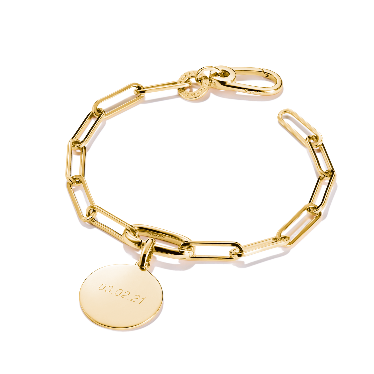 THOMAS SABO Connect Charm bracelet Paperclip Gold
