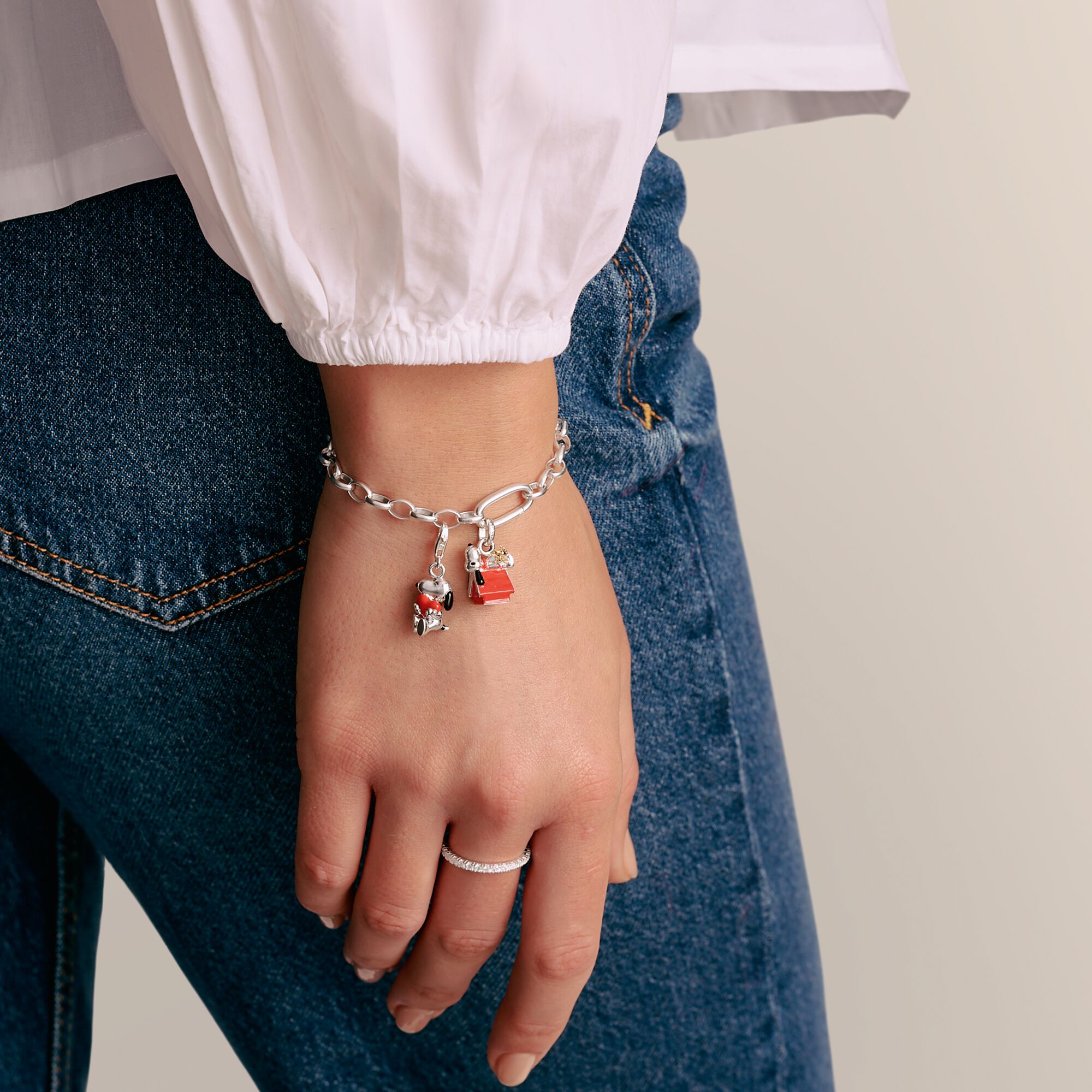 THOMAS SABO Connect Charm Snoopy & Woodstock Doghouse PEANUTS