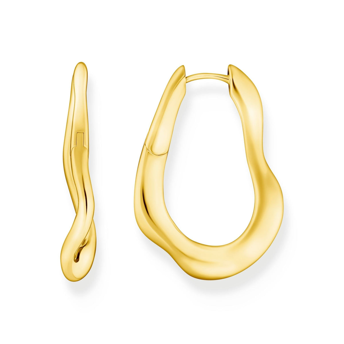 THOMAS SABO Big Wavy Hoop Earrings in Gold
