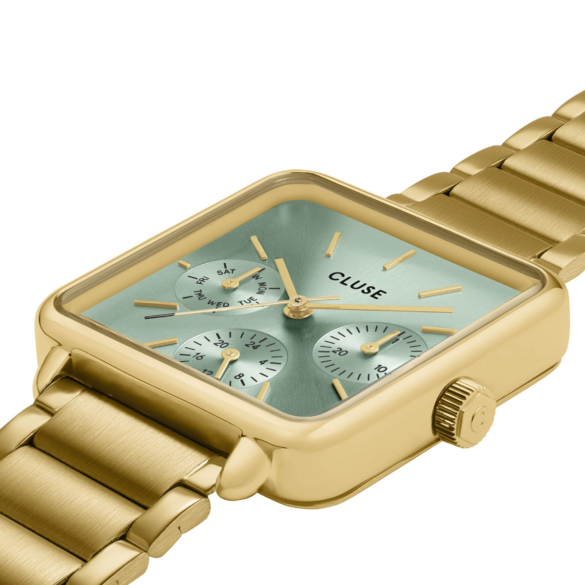 CLUSE La Tetragone Multifunction Sage Green/Gold Link