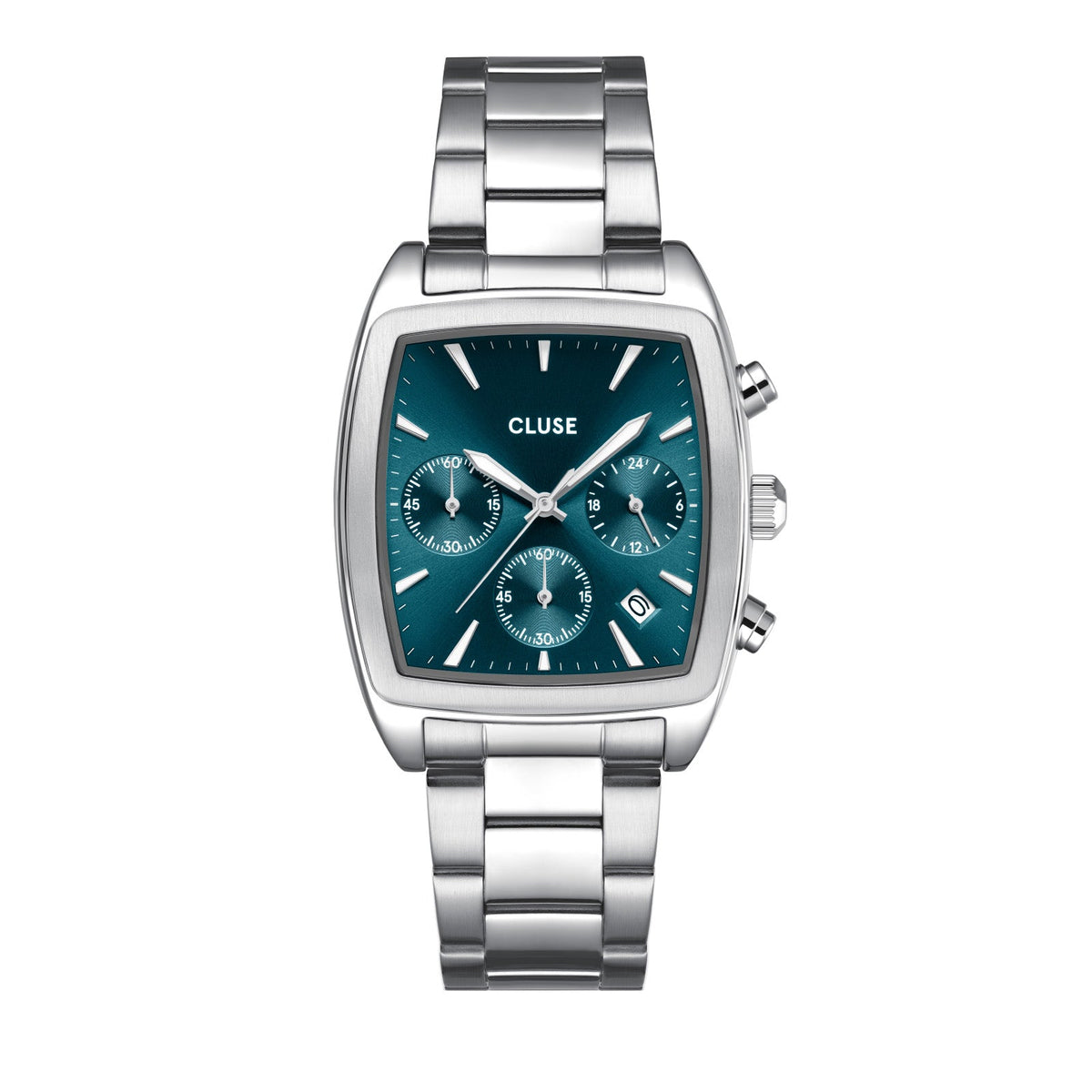 CLUSE Quartaut Chrono Blue/Silver Link