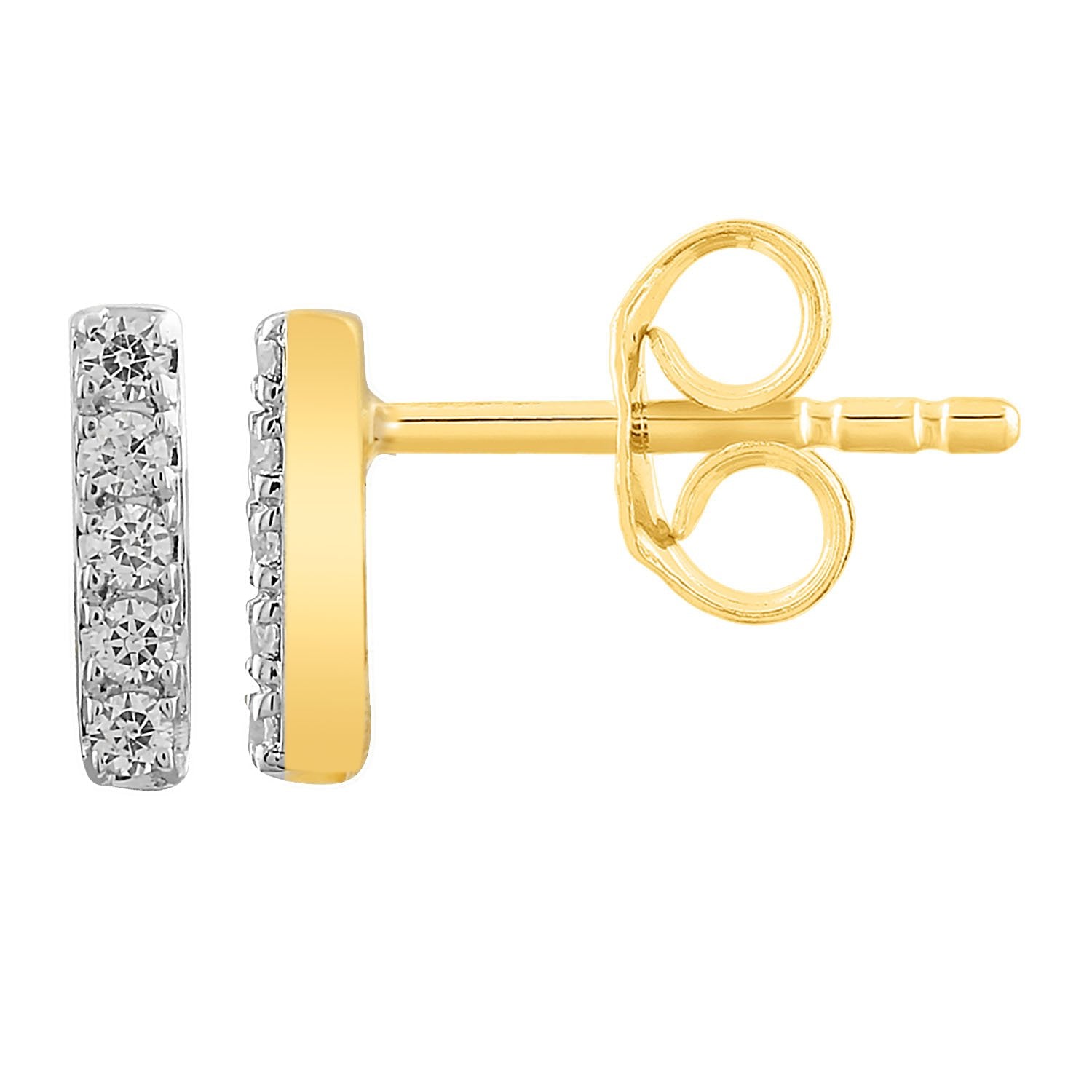 9ct Yellow Gold 0.10ct Diamond Diamond Fashion Earrings