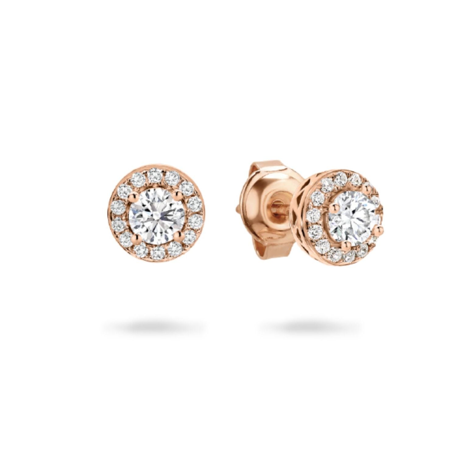 Georgini - Petite Rose Gold Plated Sterling Silver Cubic Zirconia Stud Earrings