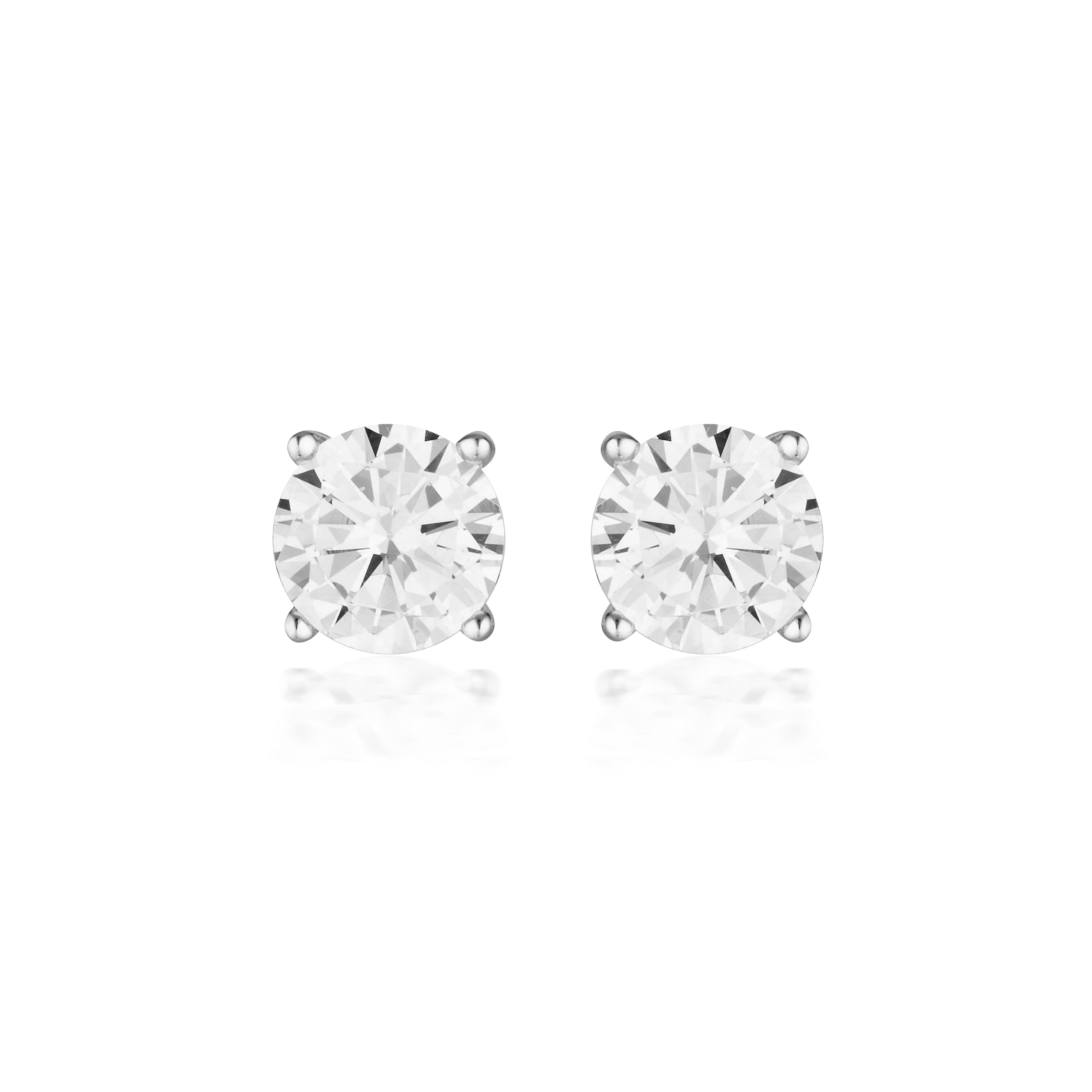 Georgini Moissanite Studs 2.00ct in 9ct White Gold