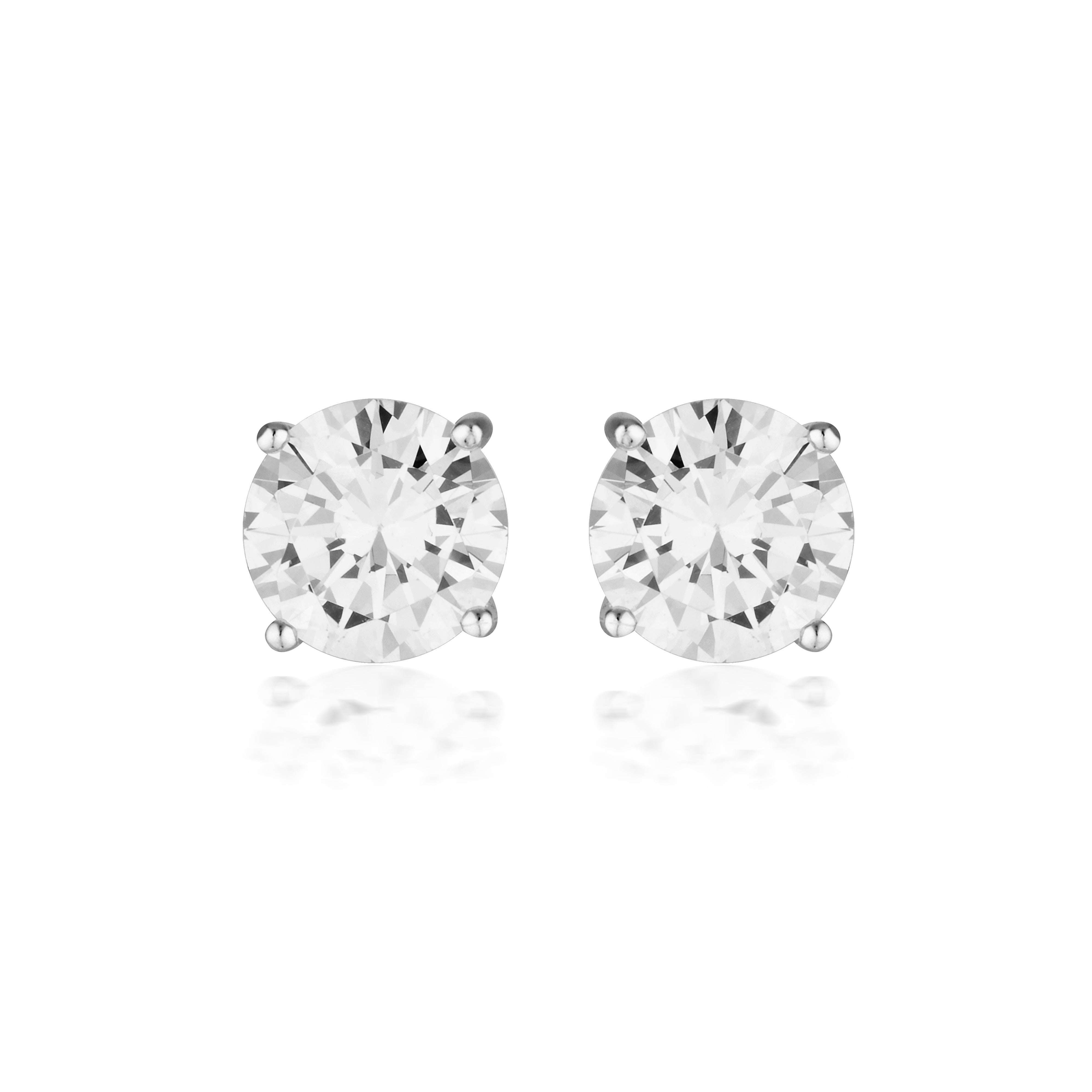 Georgini Moissanite Studs 3.00ct in 9ct White Gold