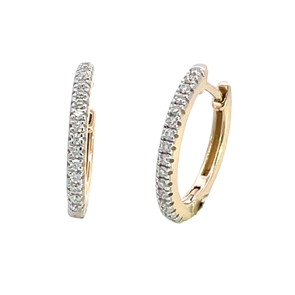 Georgini Hoops 0.15ct in 9ct Yellow Gold Earrings