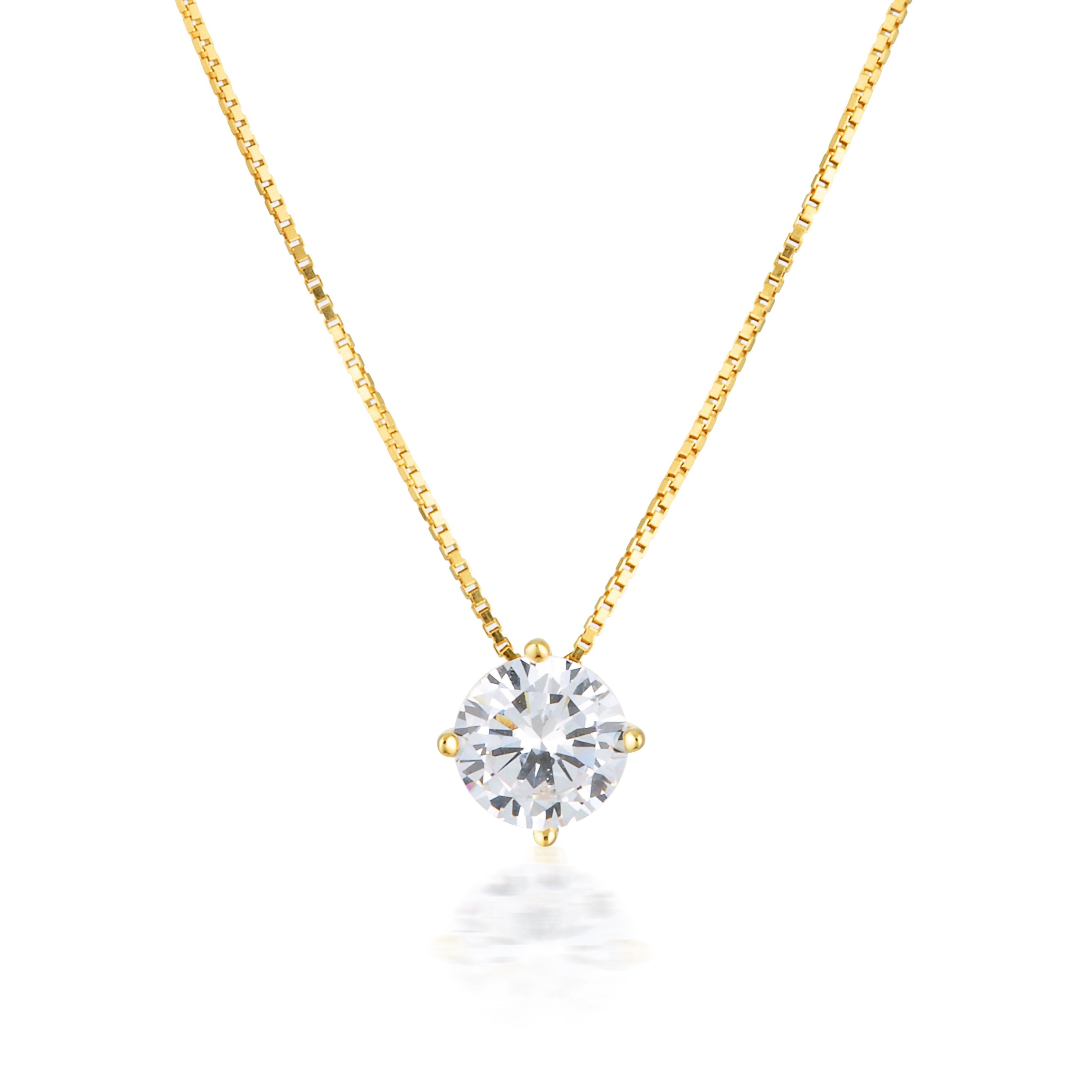 Georgini Moissanite Pendant 1.00ct in 9ct Yellow Gold