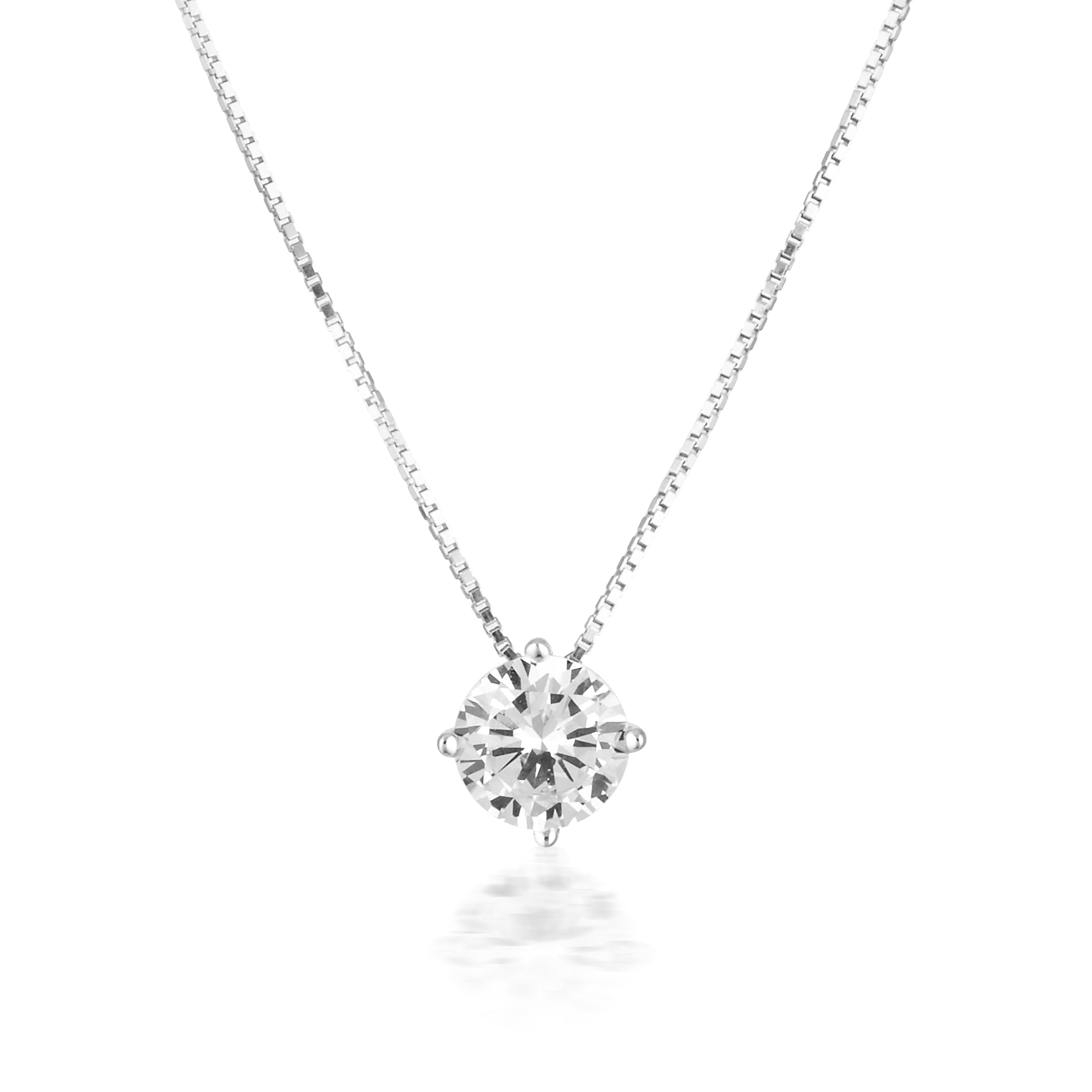 Georgini Moissanite Pendant 1.00ct in 9ct White Gold