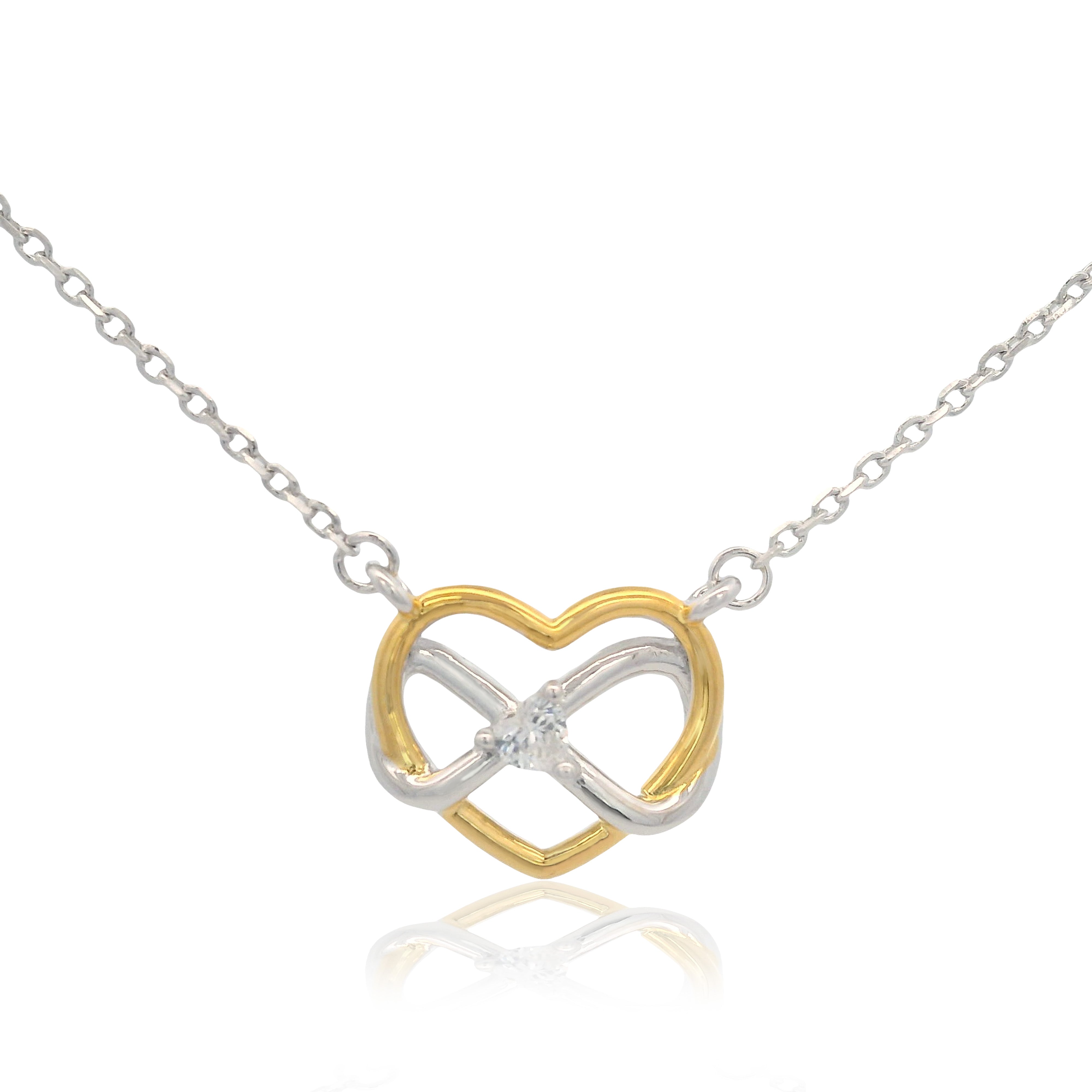 Georgini Forever Hearts Club Love On Loop Pendant Gold & Silver