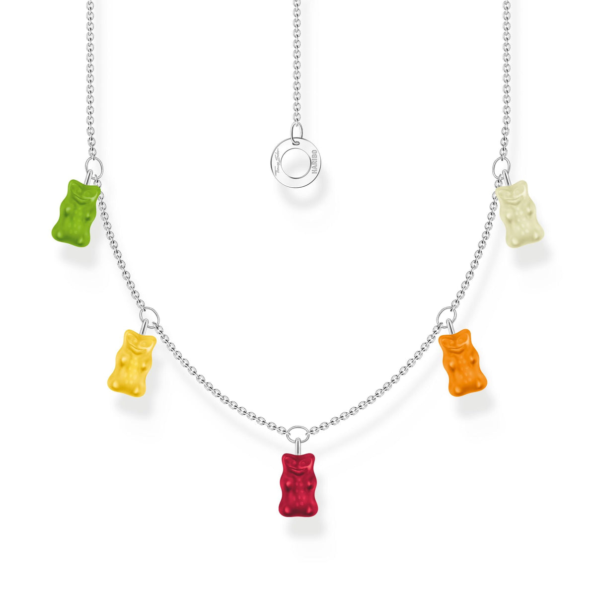 THOMAS SABO Necklace with 5 colourful goldbears