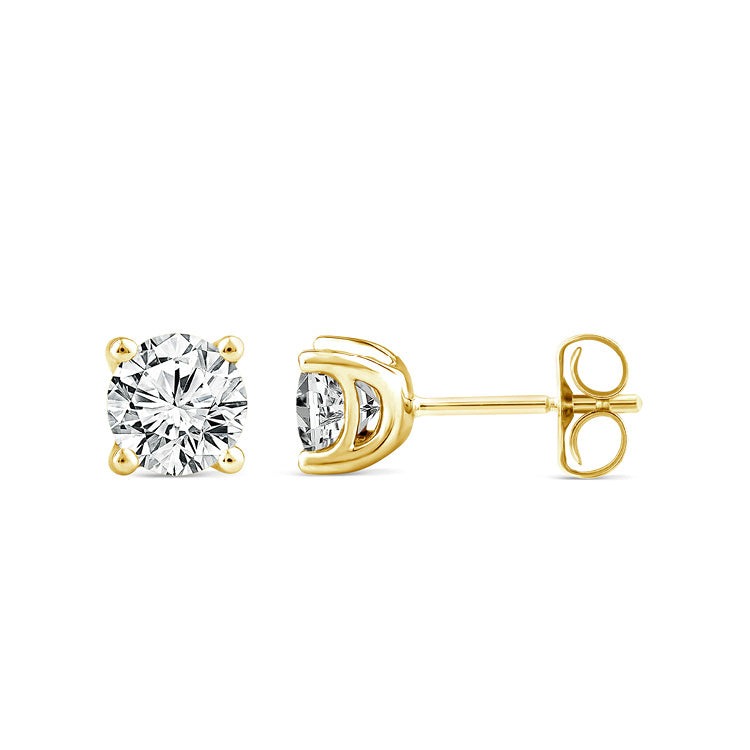1.00ct Lab Grown Diamond Earrings in 9ct Yellow Gold