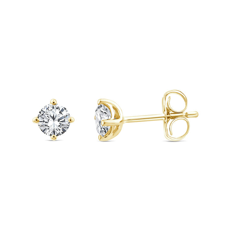 0.10ct Lab Grown Diamond Earrings in 9ct Yellow Gold