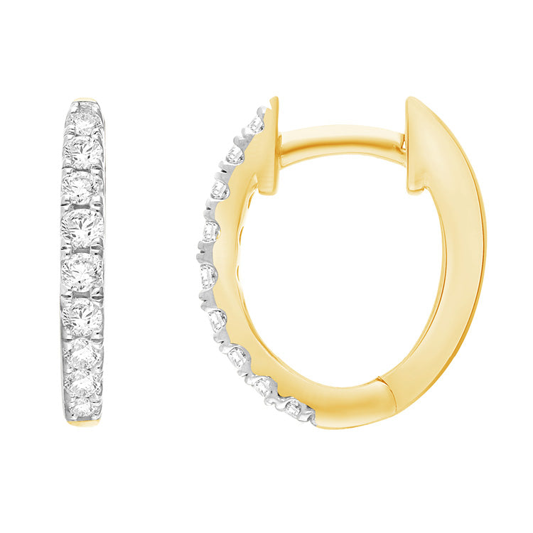 0.25ct Lab Grown Diamond Earrings in 9ct Yellow Gold