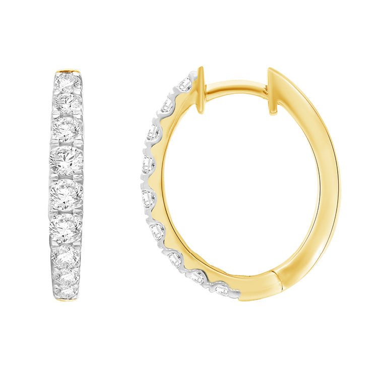 1.00ct Lab Grown Diamond Earrings in 9ct Yellow Gold