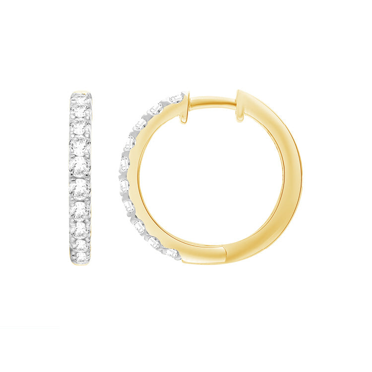 1.00ct Lab Grown Diamond Earrings in 9ct Yellow Gold