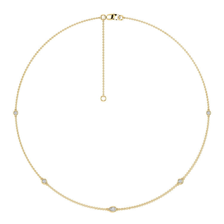 0.33ct Lab Grown Diamond Necklace in 9ct Yellow Gold