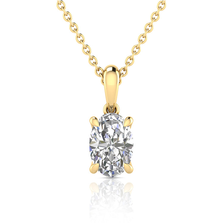 0.50ct Lab Grown Diamond Necklace in 9ct Yellow Gold