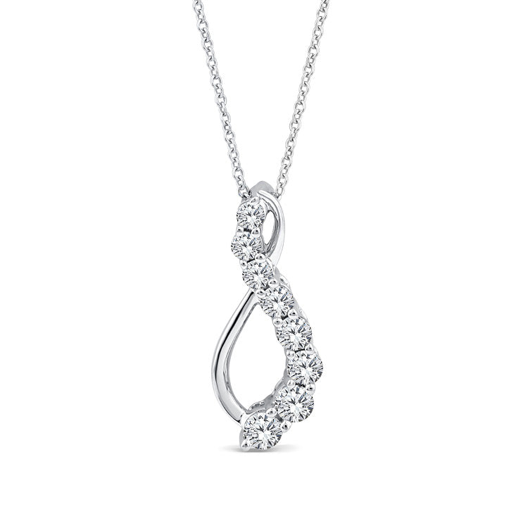 0.50ct Lab Grown Diamond Necklace in 9ct White Gold