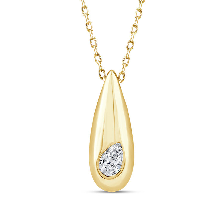 0.12ct Lab Grown Diamond Necklace in 9ct Yellow Gold