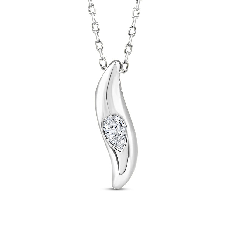 0.12ct Lab Grown Diamond Necklace in 9ct White Gold