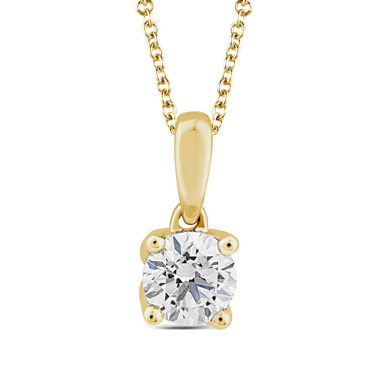 0.50ct Lab Grown Diamond Necklace in 9ct Yellow Gold