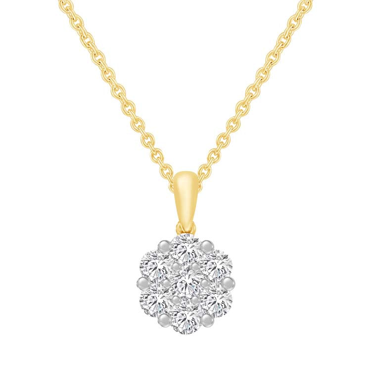0.75ct Lab Grown Diamond Pendant in 9ct Yellow Gold