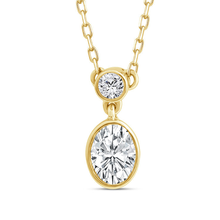 0.25ct Lab Grown Diamond Necklace in 9ct Yellow Gold