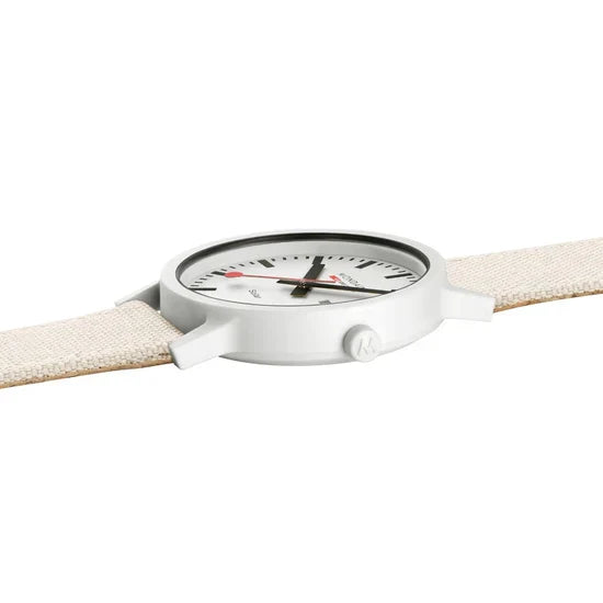 Mondaine Essence Solar White 41mm Watch - MS1.41910.LA