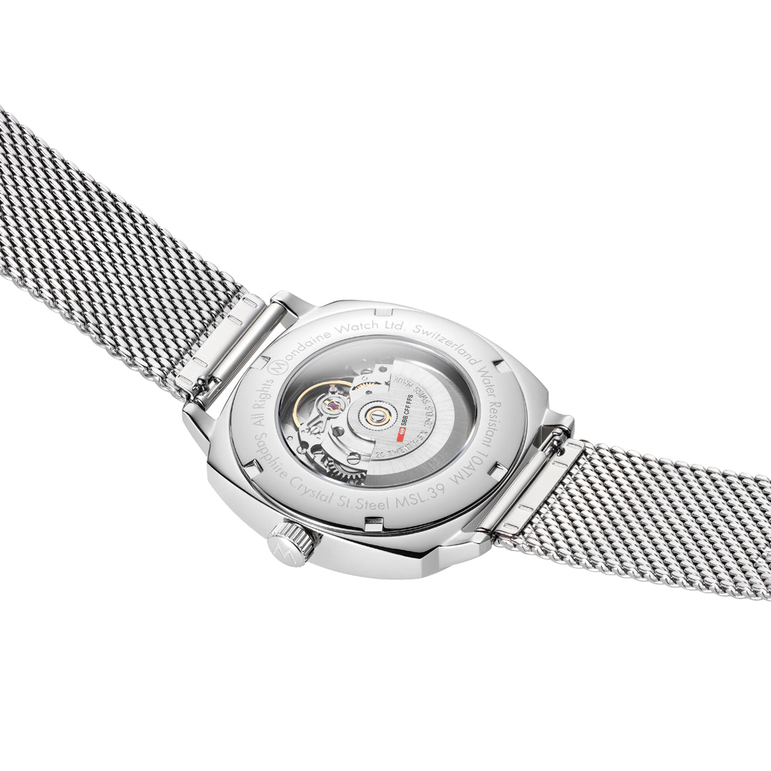 Mondaine Cushion Automatic Stainless Steel Watch - MSL.3961B.SM
