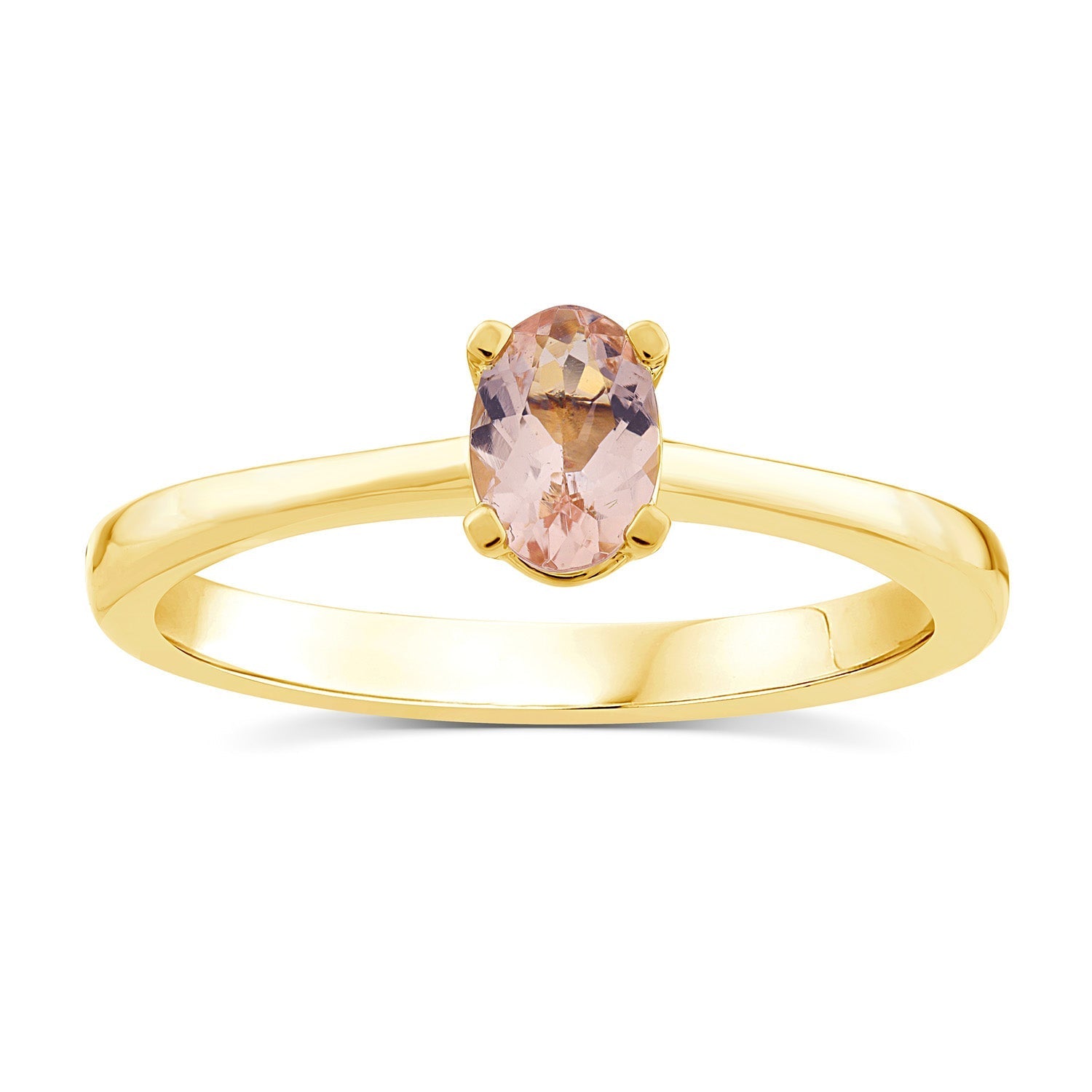 Morganite Ring in 9ct Yellow Gold