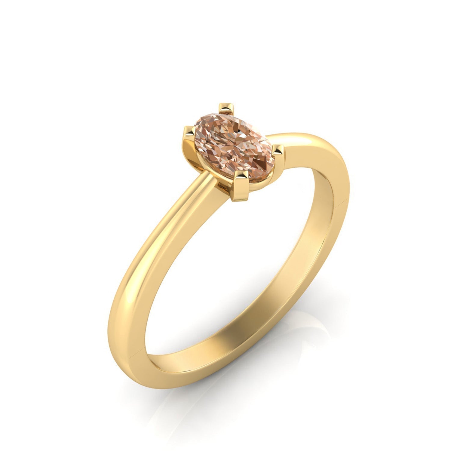 Morganite Ring in 9ct Yellow Gold