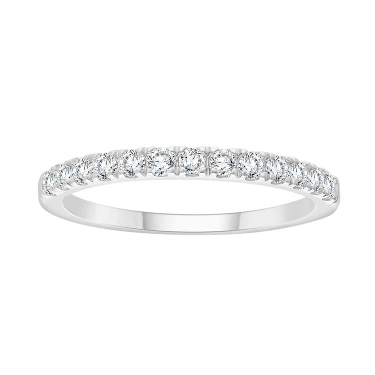 0.33ct Claw Set Band in 9ct White Gold
