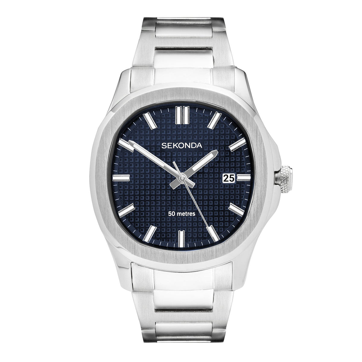 Sekonda Mens Octaire Blue Dial Stainless Steel Bracelet 40mm Watch