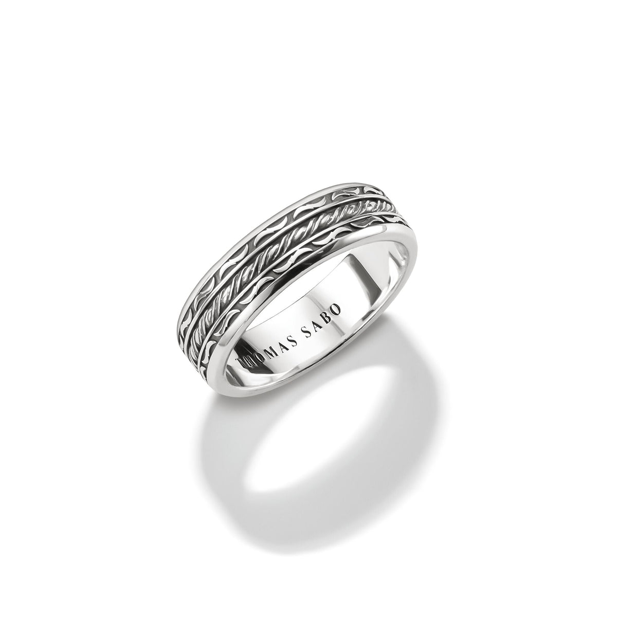 THOMAS SABO Band Ring with Twisted Center Bar