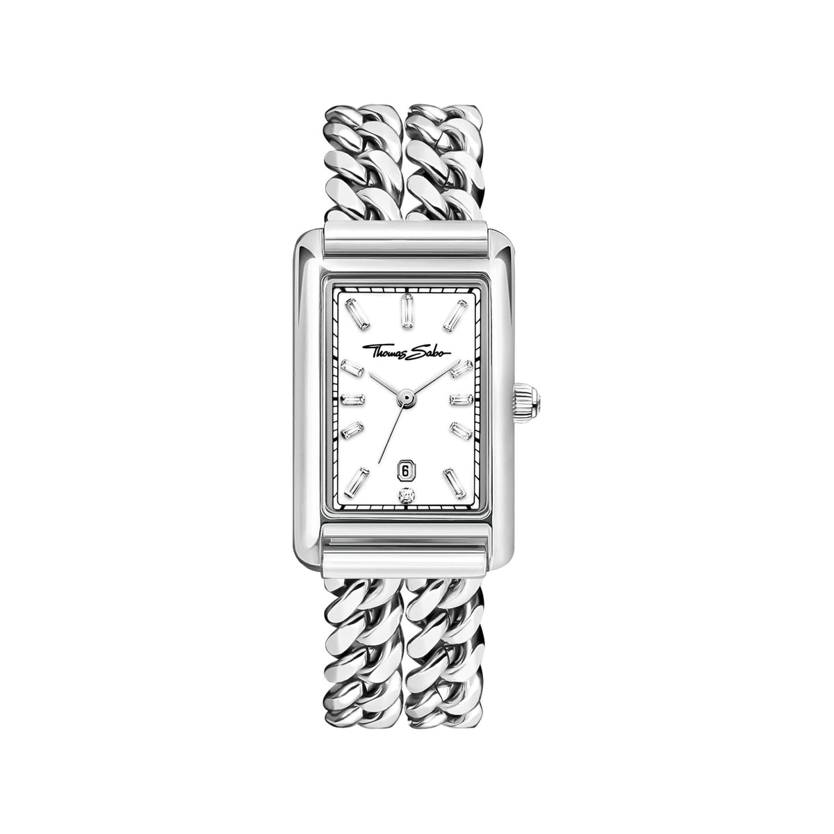 THOMAS SABO Ladies Rectangular Watch in Silver