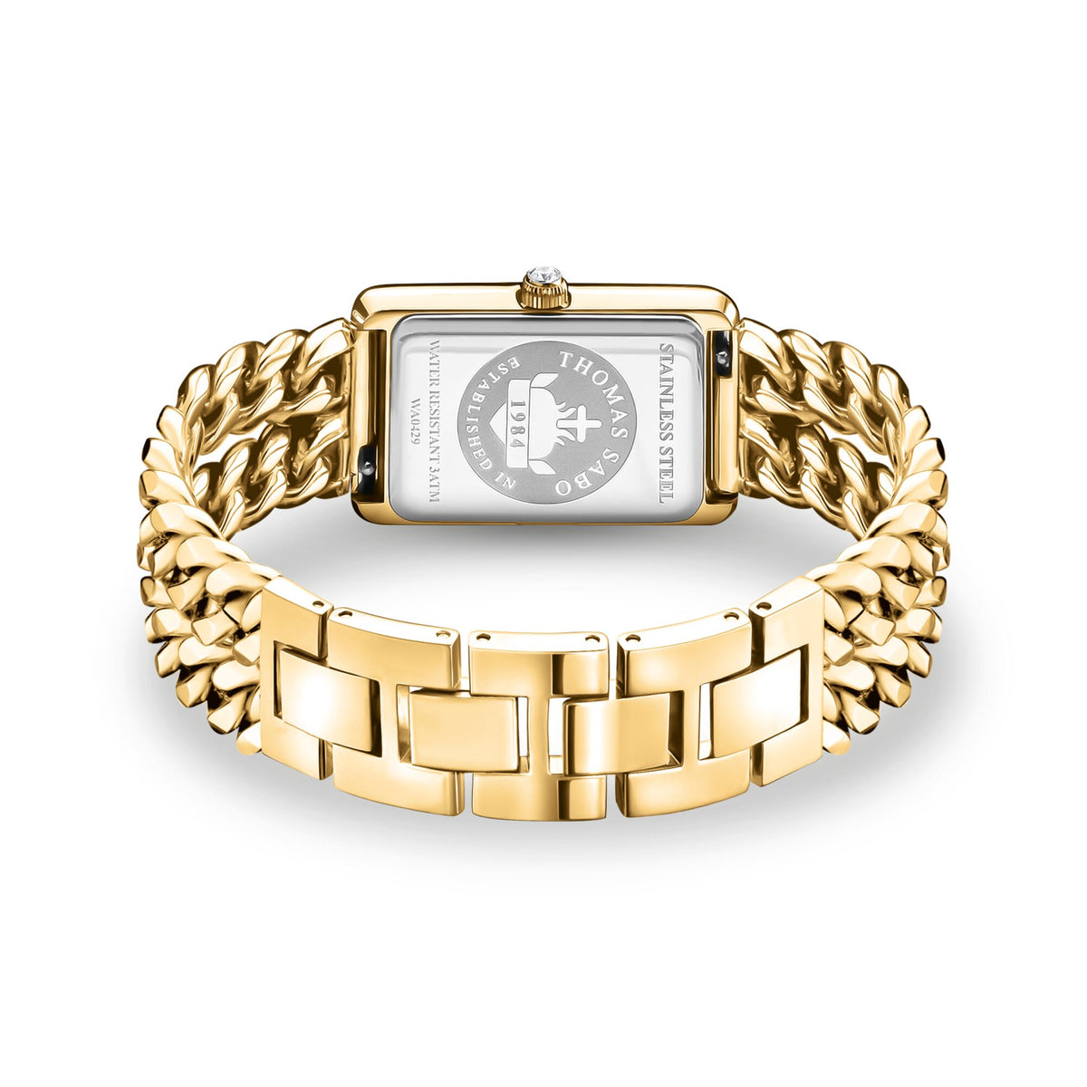 THOMAS SABO Ladies Rectangular Watch in Gold