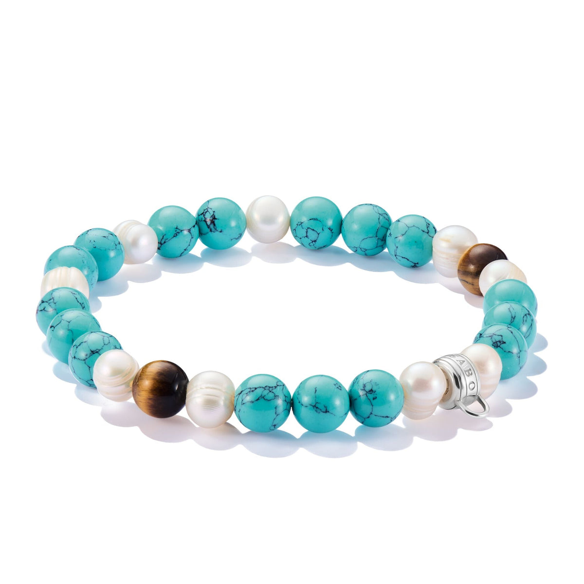 THOMAS SABO Charm Bracelet with colourful beads
