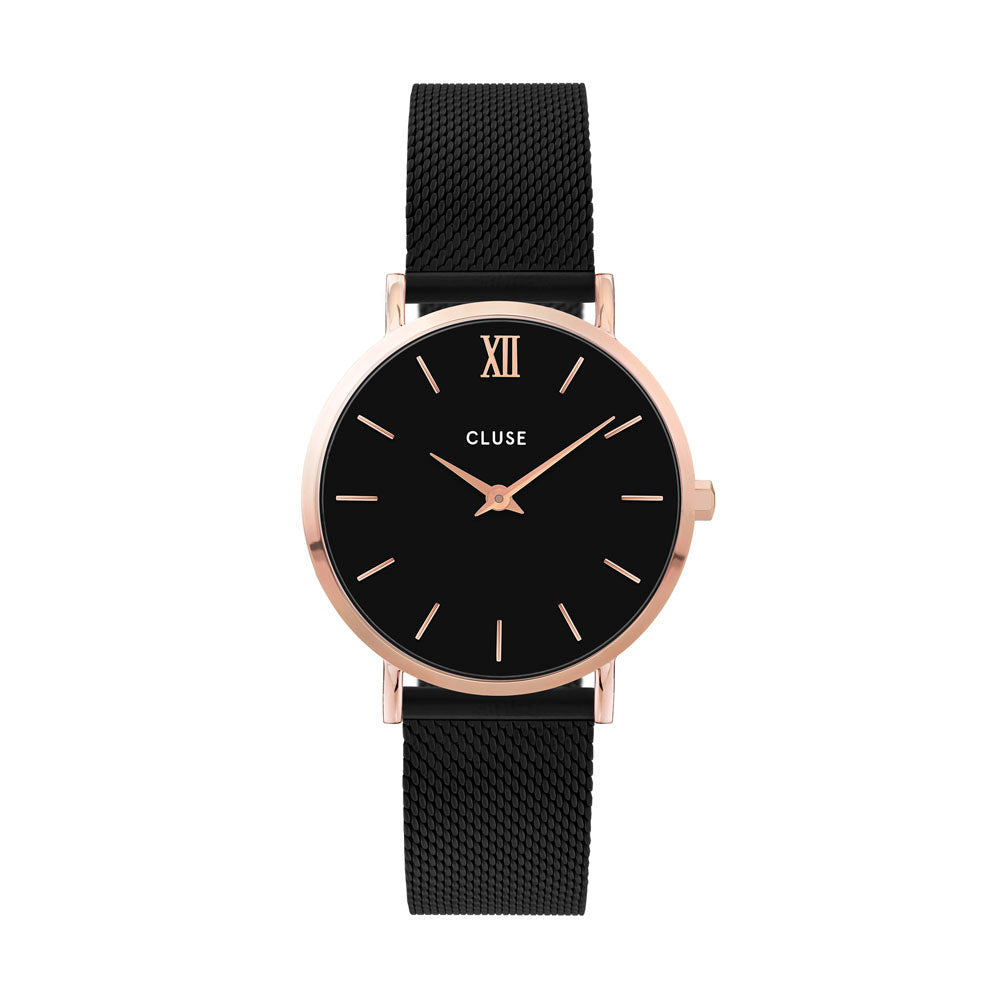 CLUSE Minuit Mesh Rose Gold Black/ Black CW0101203024