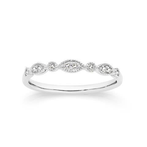 9ct White Gold 0.09ct Diamond Ring