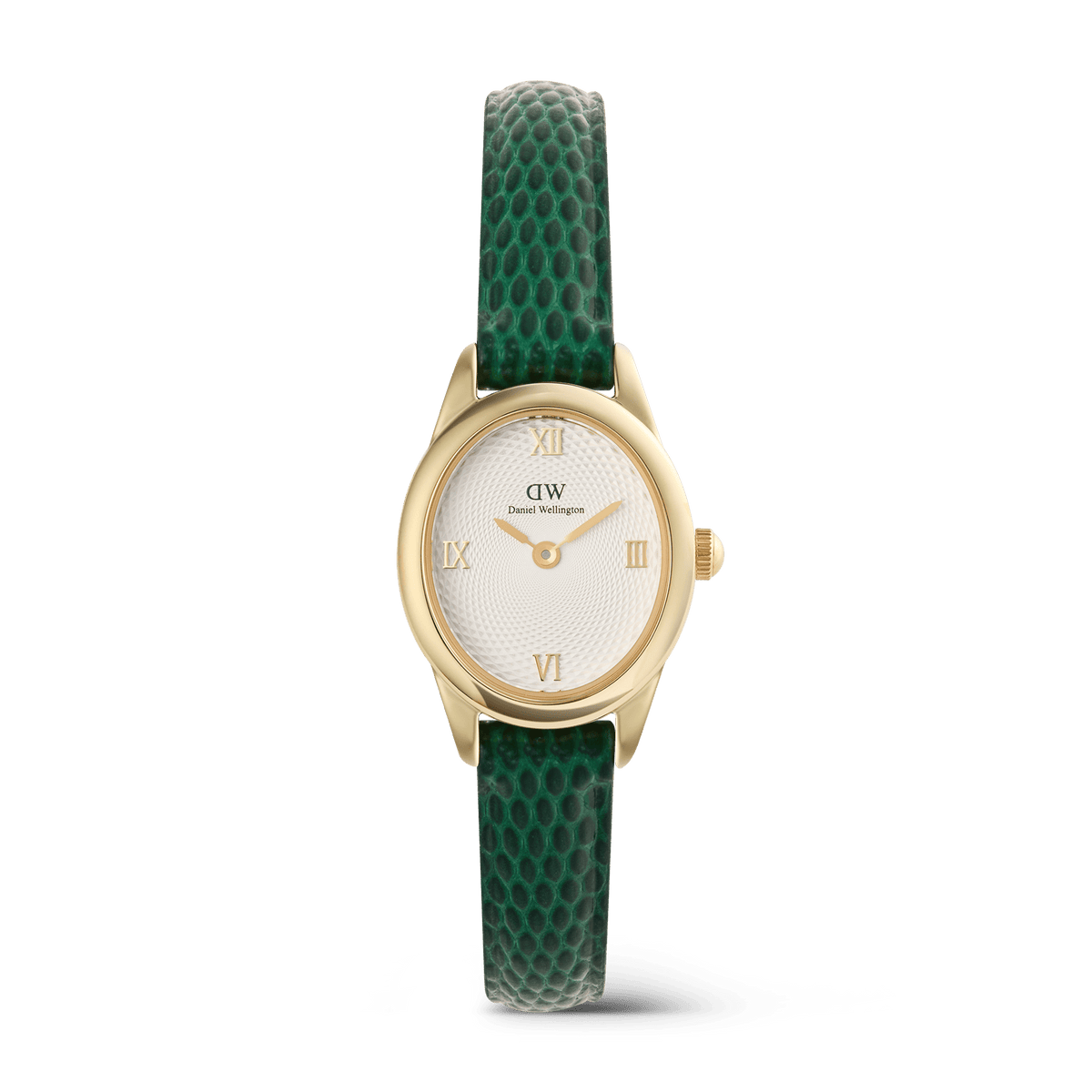 Daniel Wellington Ophelia Mini Green Lizard White Guilloché Gold