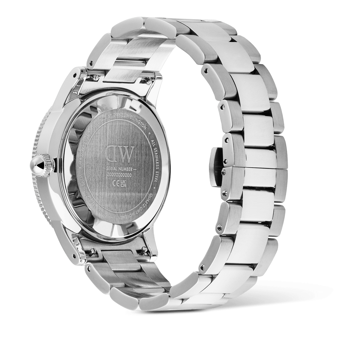 Daniel Wellington Iconic GMT Link Brushed Bezel Silver