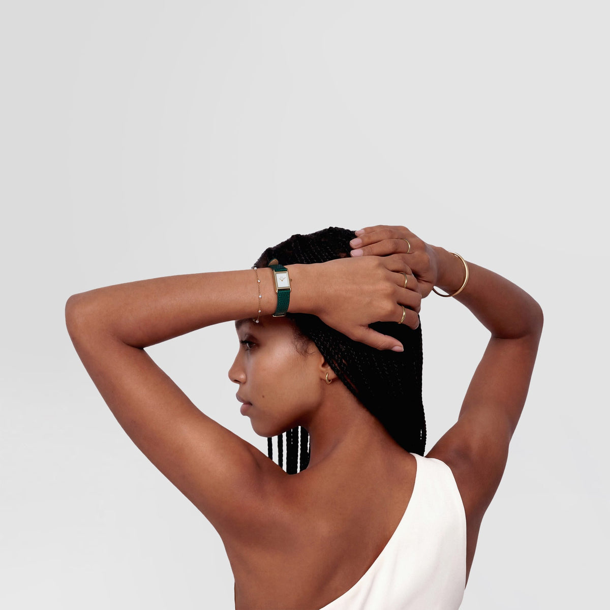 Daniel Wellington Bound Mini Green Lizard Gold