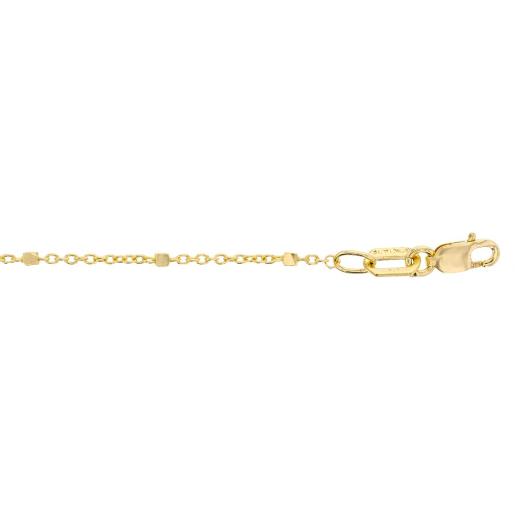 Fancy Square Ball Link Chain in 9ct Gold