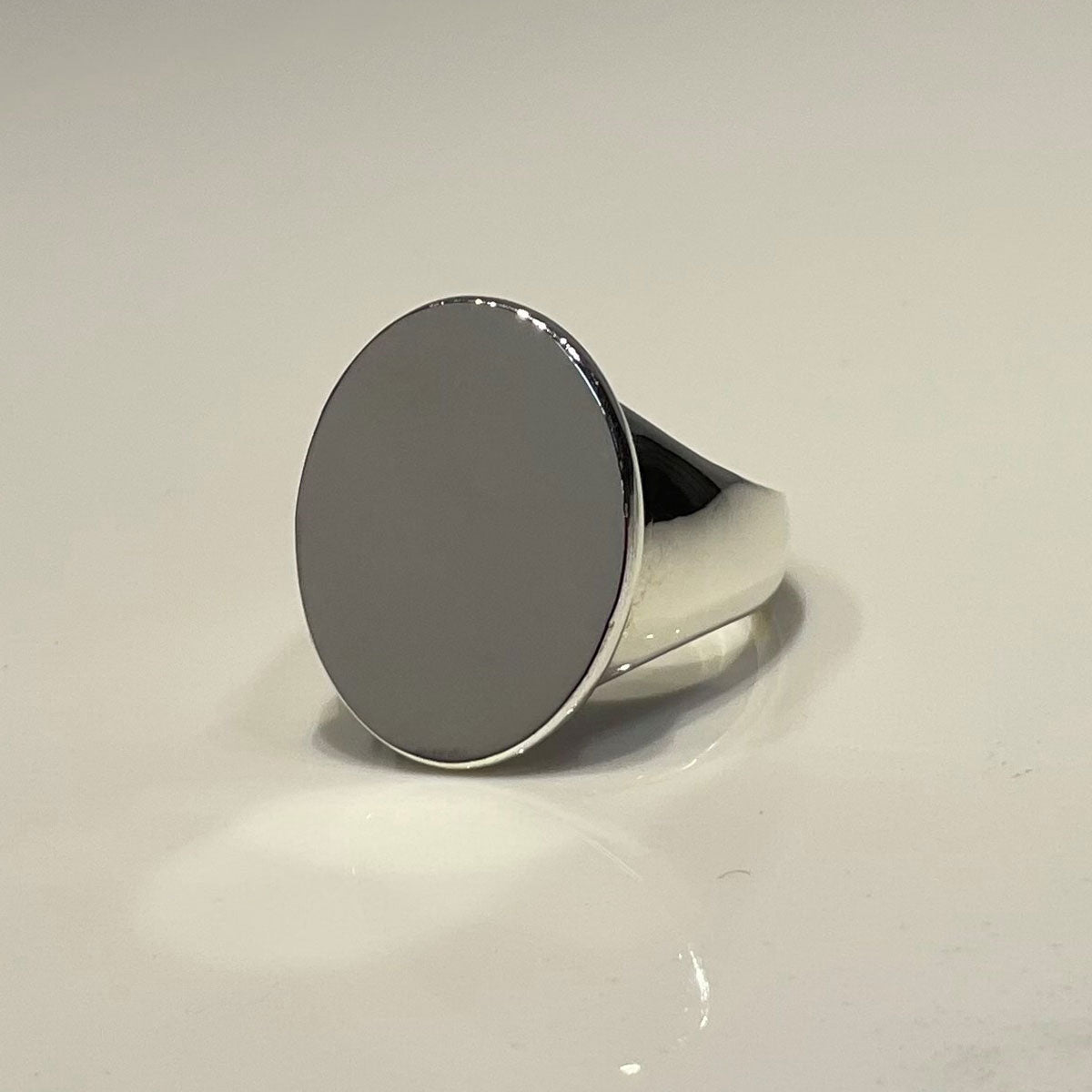 Sterling Silver Flat Top Signet Ring