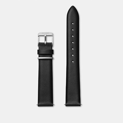 CLUSE 16mm Loop Strap Black & Silver CS1408101043