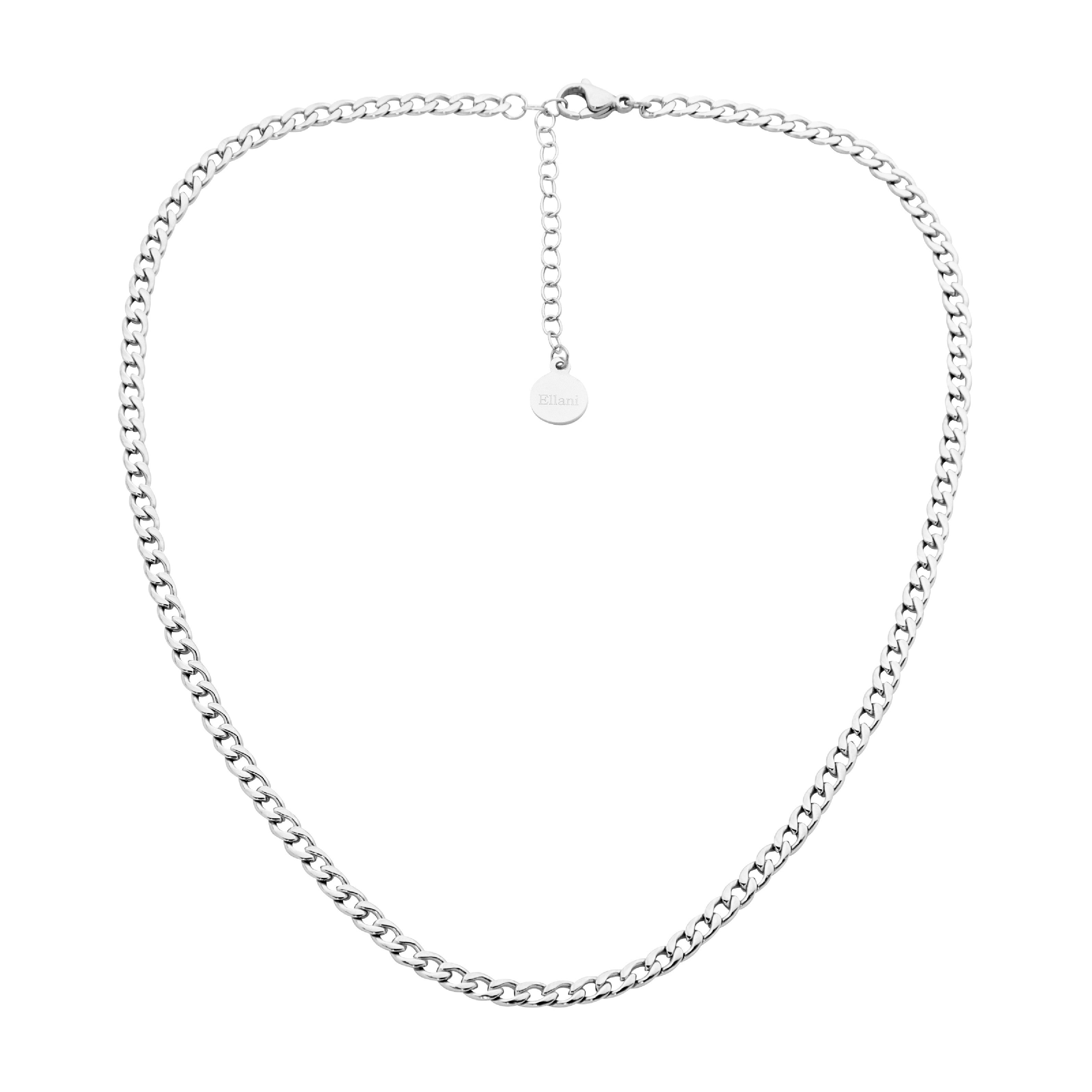 Stainless Steel Curb Chain Necklace 40cm+ Ext. 